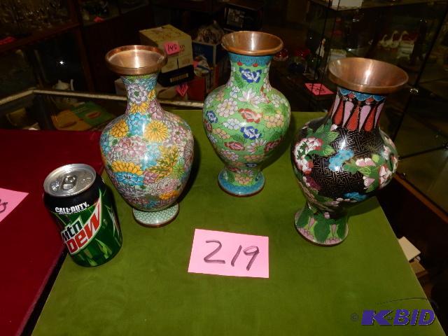 lot 219 image: 3, Cloisinet Vases