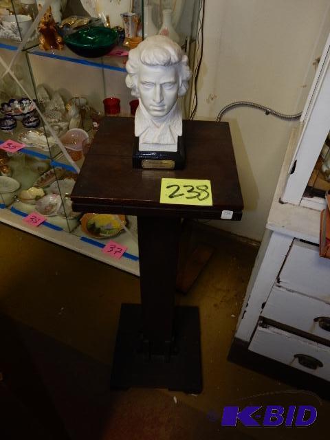 lot 238 image: Wood Statue or Plant stand