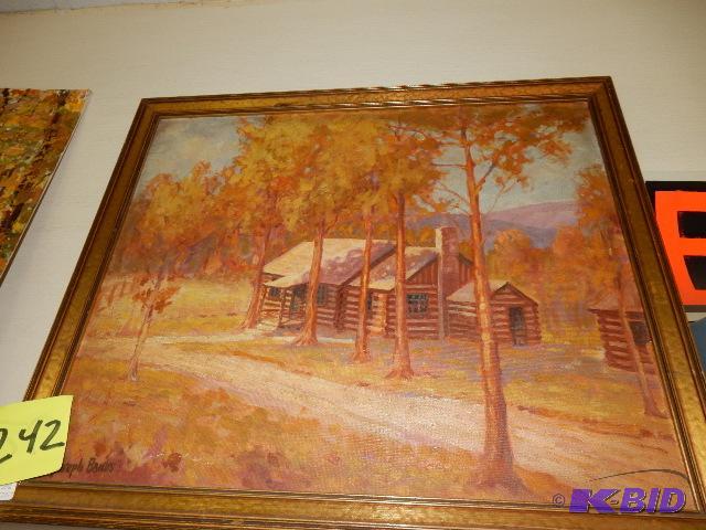 lot 242 image: ORIGINAL Log Cabin in the woods, Joseph Banks