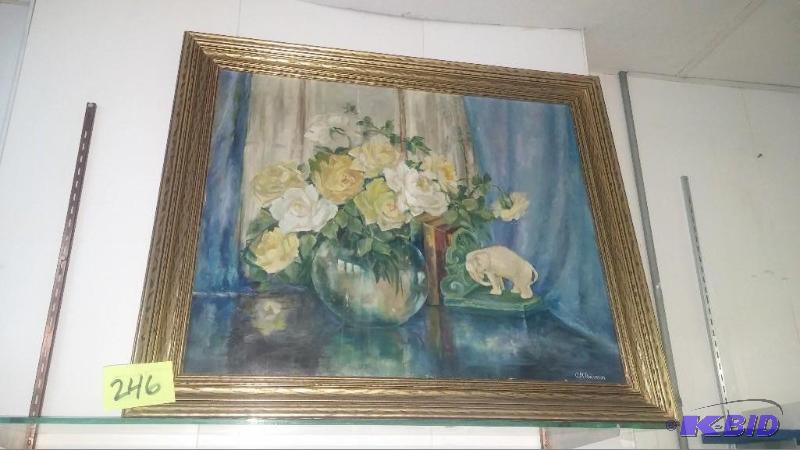 lot 246 image: ORIGINAL, Floral Painting by GM Anderson