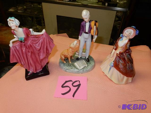 lot 59 image: 3 Royal Doulton China Characters