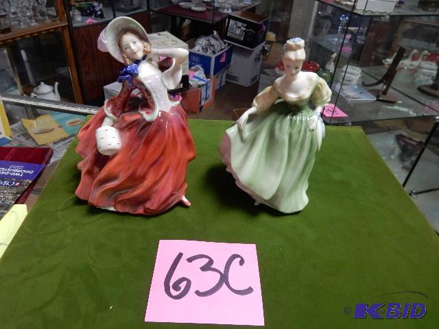 lot 63C image: 2 Royal Doulton China Dolls