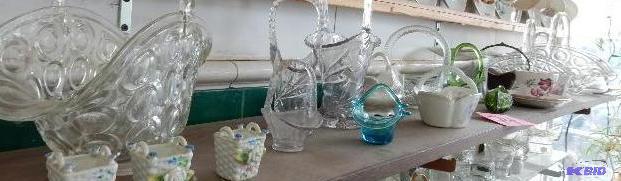 lot 74 image: Misc. Glassware, Baskets, cups etc