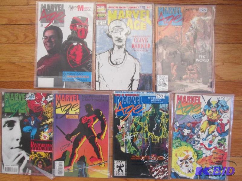 Lot of 7 Marvel Age comic books, all in plast...