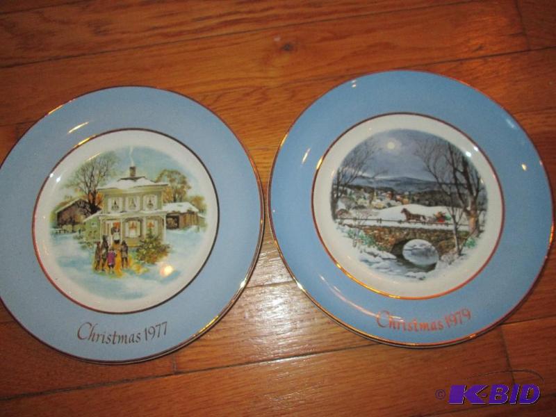 Avon Christmas 1977 and 1979 plates...