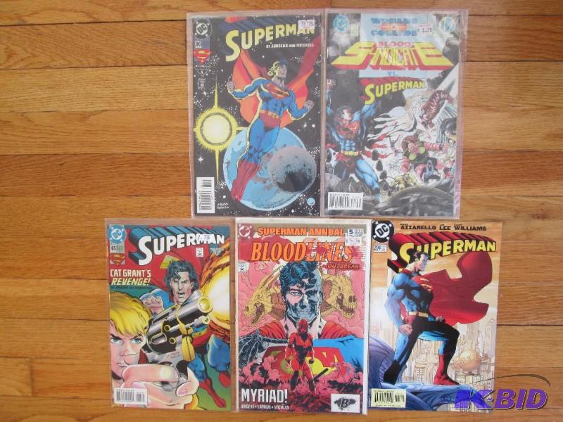 Lot of 5 Superman comic books, all in excelle...