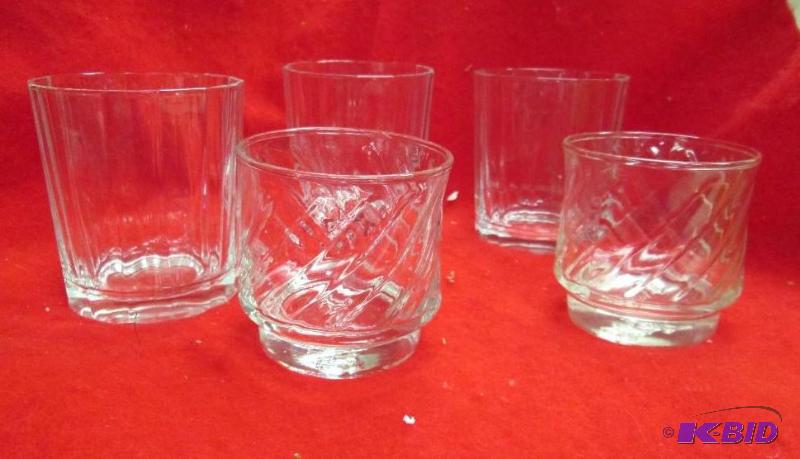 Qty 5 different style and sizes of drinking g...
