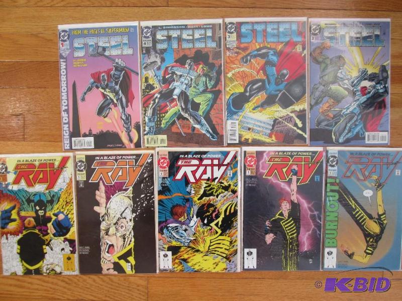 Lot of 4 Steel and 5 The Ray comic books, all...