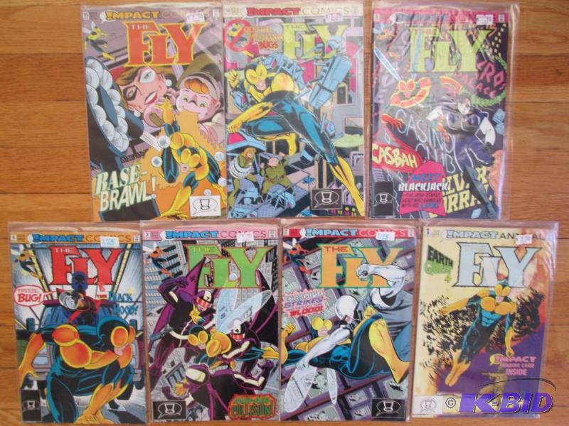 Lot of 7 The Fly comic books, all in plastic ...