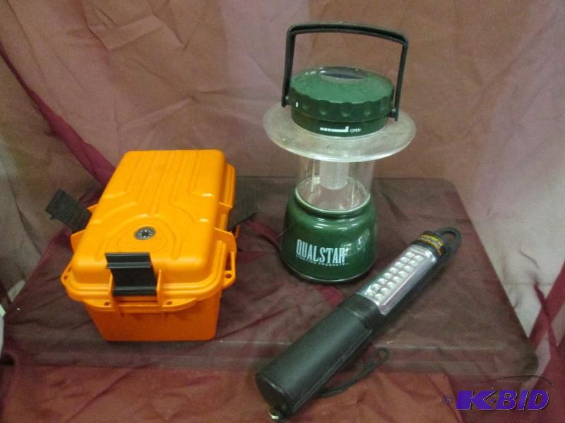 Dry storage box, lantern, LED flashlight, cha...