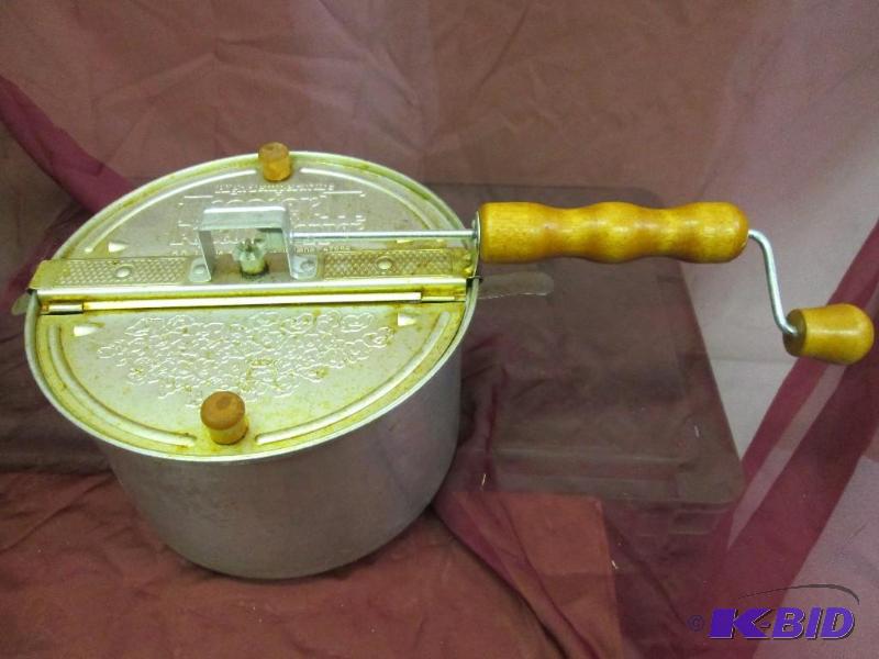 Theater popcorn popper, crank up a good batch...