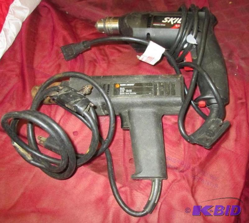 Skill 4.1 amp drill and a Black and Decker 3...