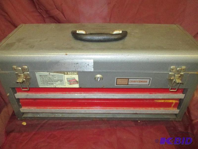 Craftsman mechanics tool chest, top with 2 d...