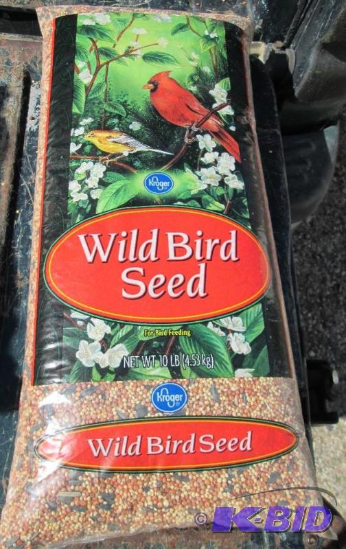 lot 138 image: 10 Pound bag of bird seed, dated Nov. 2015...