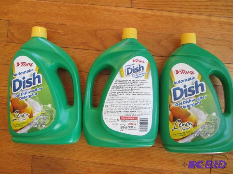 lot 20 image: Lot of 3 Tops automatic dishwasher gel deterg...