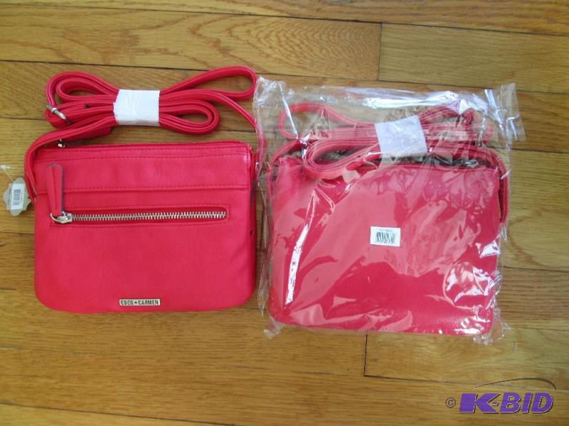 lot 36 image: 2 red COCO  CARMEN purses...
