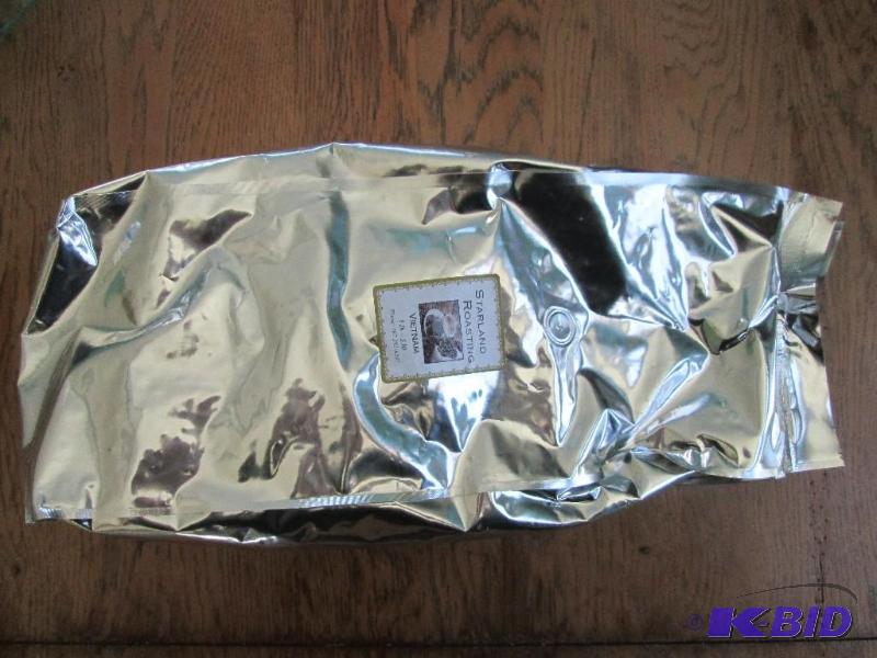 lot 69 image: 5 Pound bag of whole bean fresh roasted coffe...