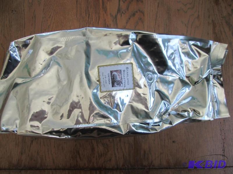 lot 71 image: 5 Pound bag of whole bean fresh roasted coffe...