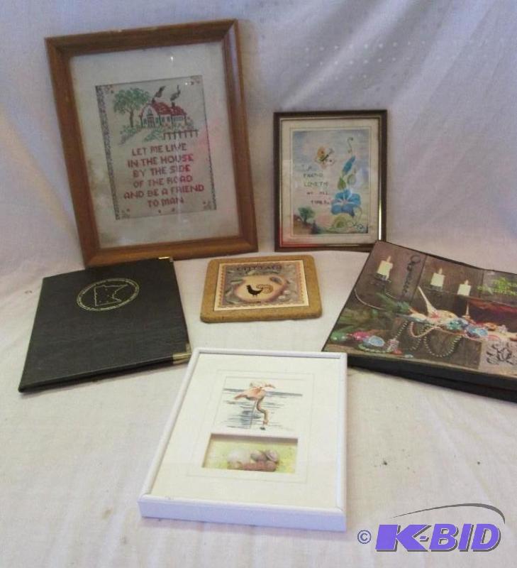 mixed lot of framed pictures, Minnesetota Sta...