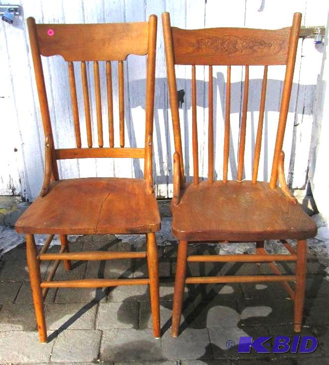 2 solid wood matching chairs...