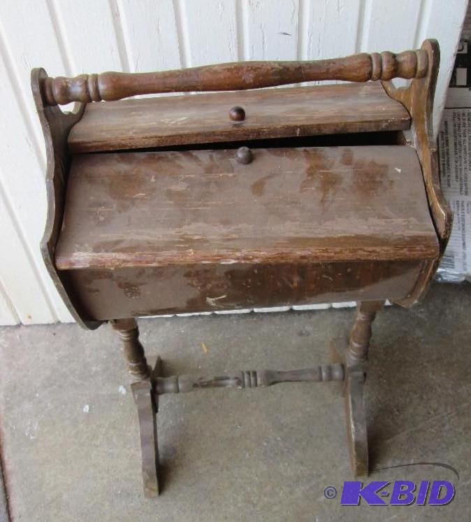 antique wooden holder 22 tall...