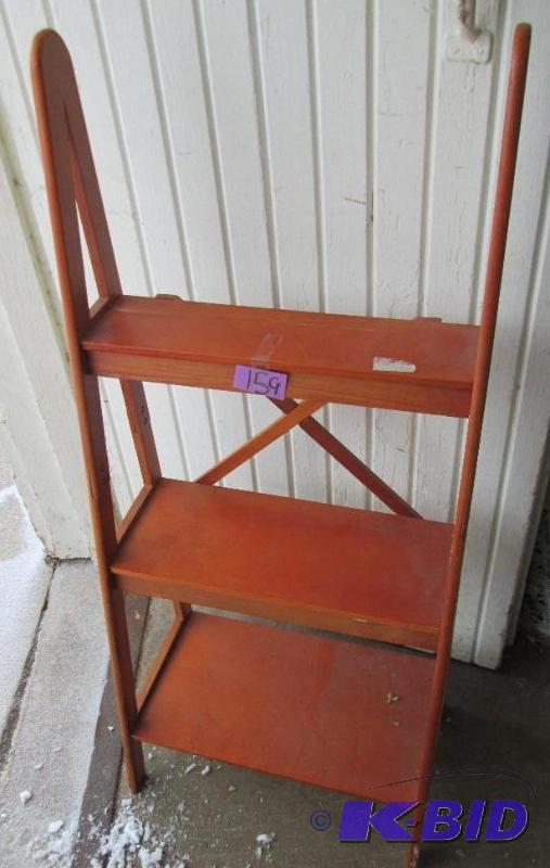 3 shelf wood stand 41 tall 18 wide...