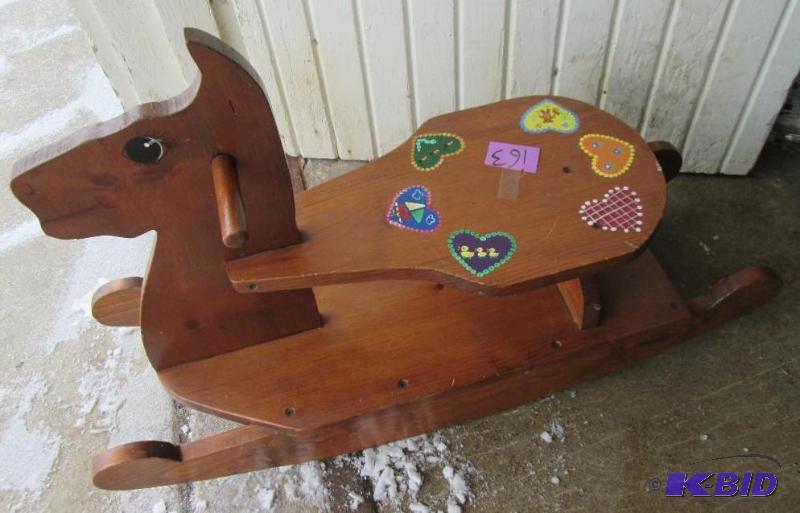 solid wood rocking horse seat is 10 off the...