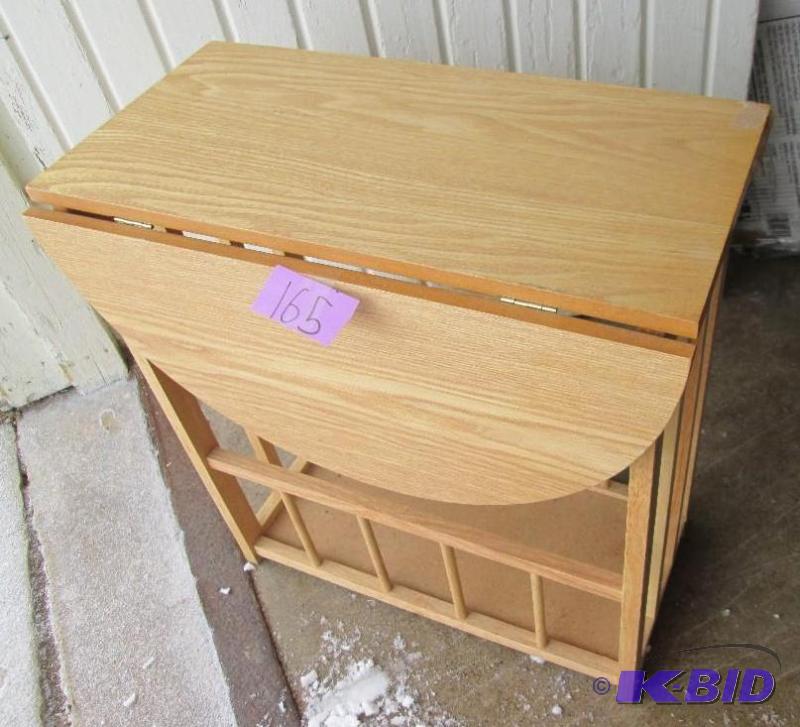 small drop leaf table all wood 19 tall...