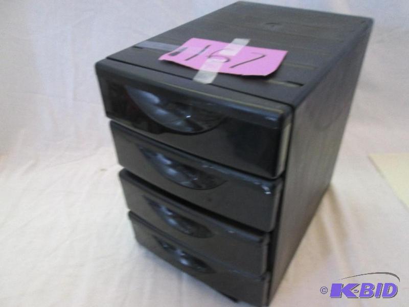 black plastic 4 drawer office desk organizer ...