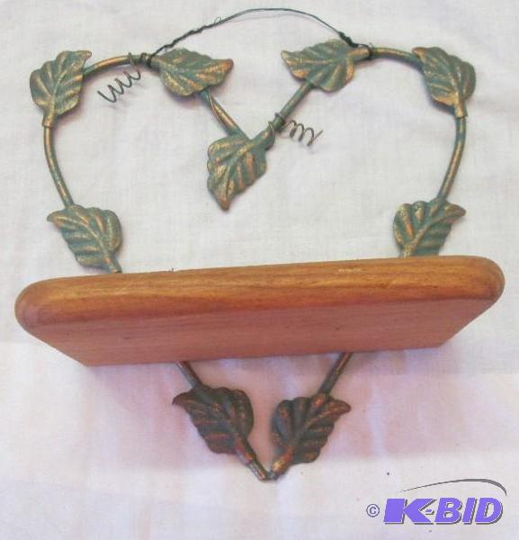 metal heart outline, decorative wooden wall s...