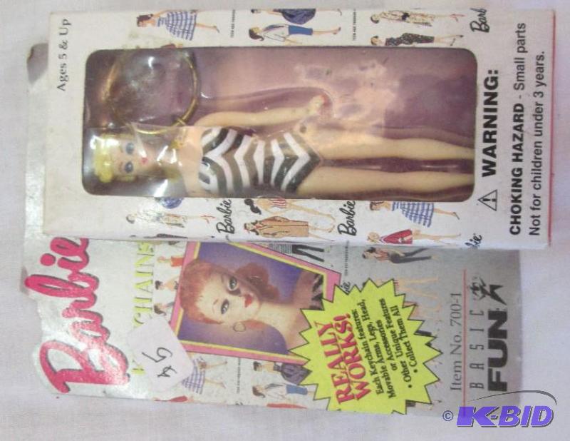 Barbie keychains, movable head,arms, legs, or...