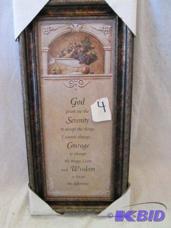 framed quote God grant me the serenity to a...