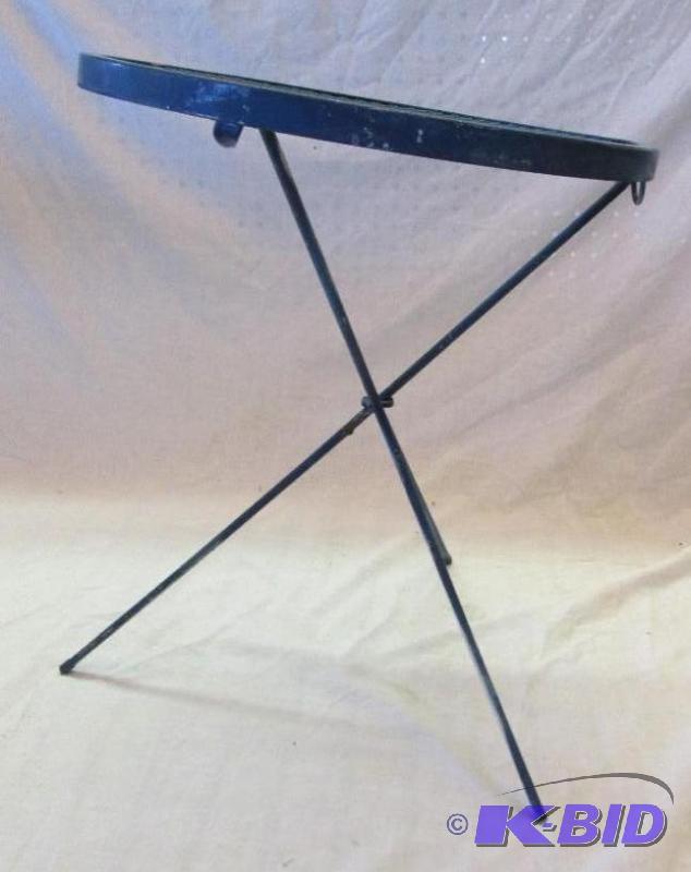 small mini blue foldable menal table...