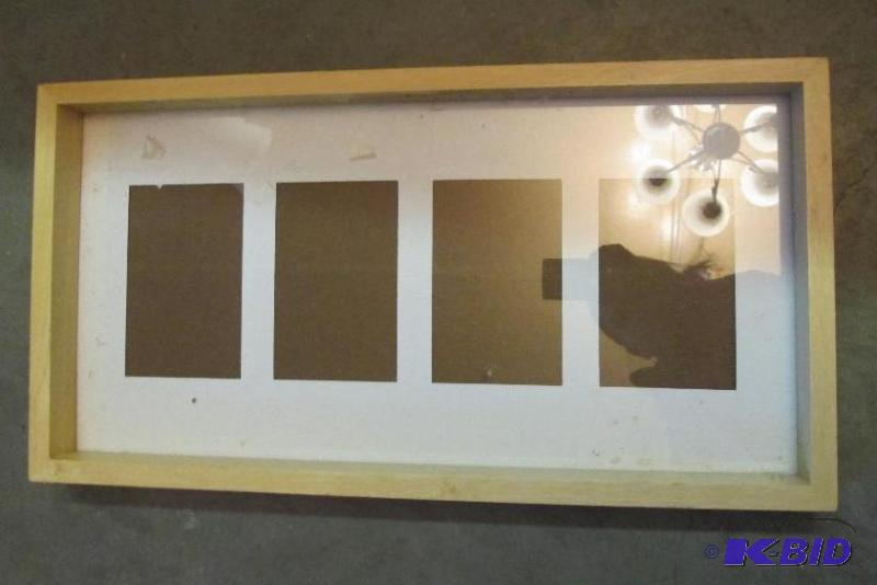 21in x 11in wooden framed 4 picture frame...