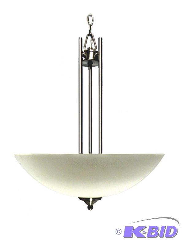 lot 94 image: Marquis Lighting 2720-720-SCH Pendants with Satin Opal Glass Shades, Satin Chrome