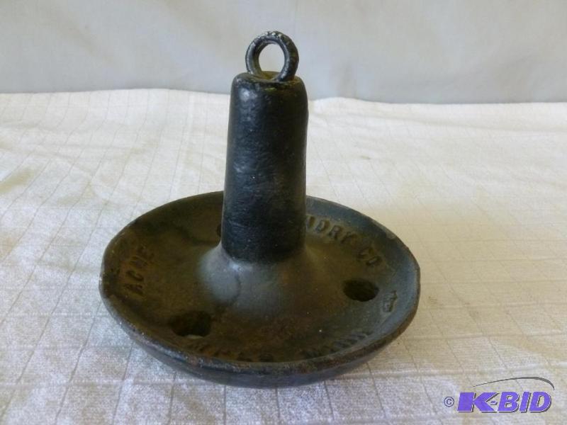 lot 16 image: Acme Foundry Co. mushroom boat anchor, looks ...