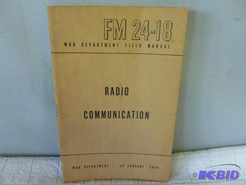 lot 32 image: War Department Field Manual - Radio Communica...