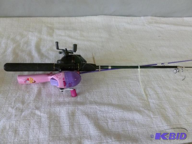 lot 52 image: Lot of two fishing rod and reel setups that i...