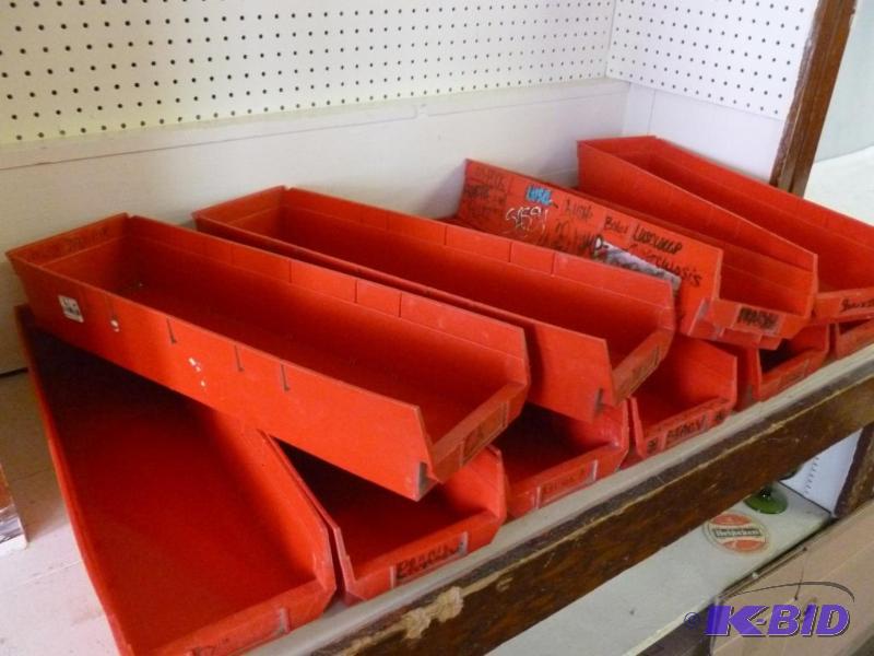 lot 69 image: Lot of ten heavy gage plastic parts bins that...