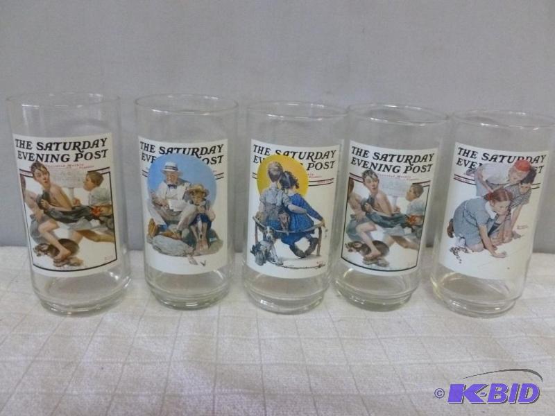lot 72 image: Lot of five collectible Arbys - Norman Rockw...