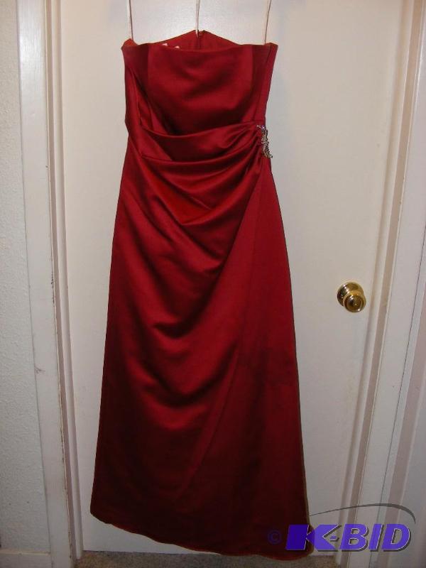 USED Dark Red Formal DressGown by Davids Br...