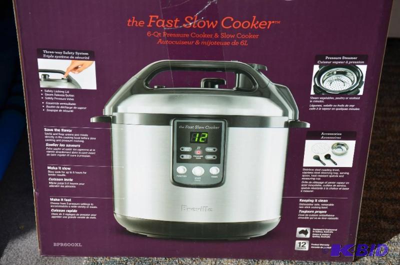 Breville BPR600XL The Fast Slow Cooker 6 Quart Pressure Cooker