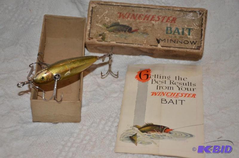 lot 10A image: Antique Winchester Minnow with original box a...