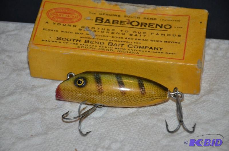 lot 10B image: Antique South Bend fishing lure...