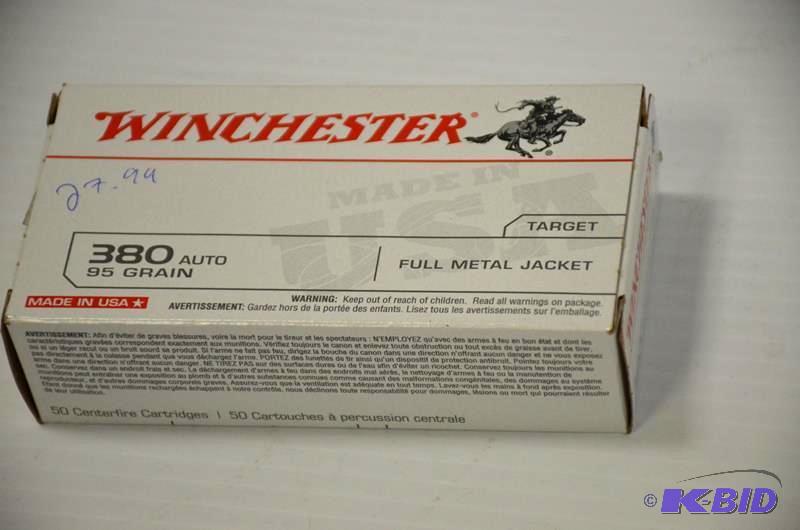 lot 31 image: Winchester 380 95 grain full metal jacket &nb...
