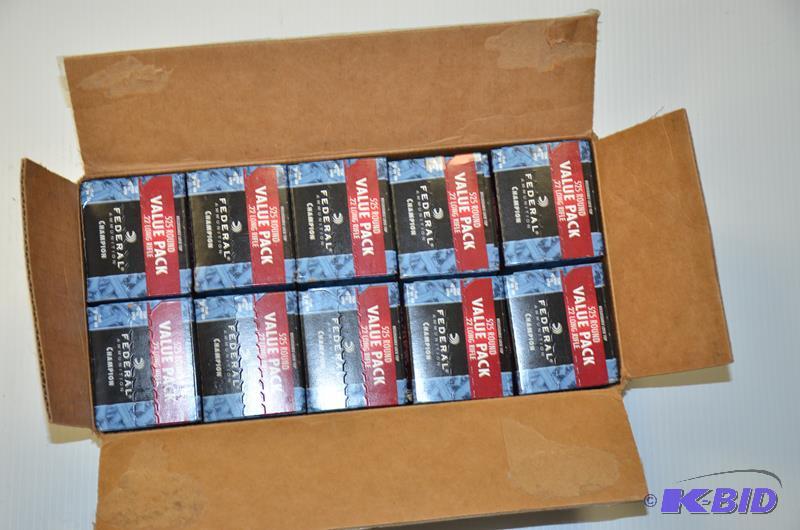 lot 51 image: Case of Federal .22 long&nbsprifle&nbspshel...