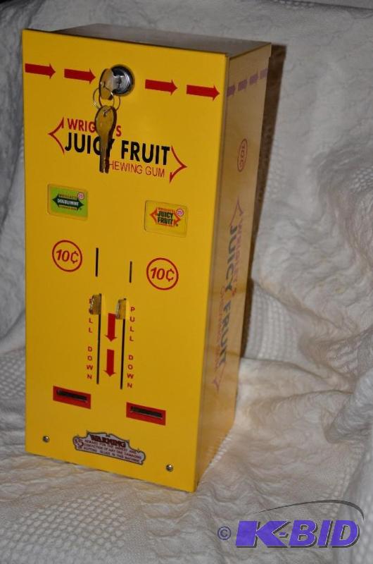 lot 6 image: Very Collectible Juicy Fruit Gum Machine with...