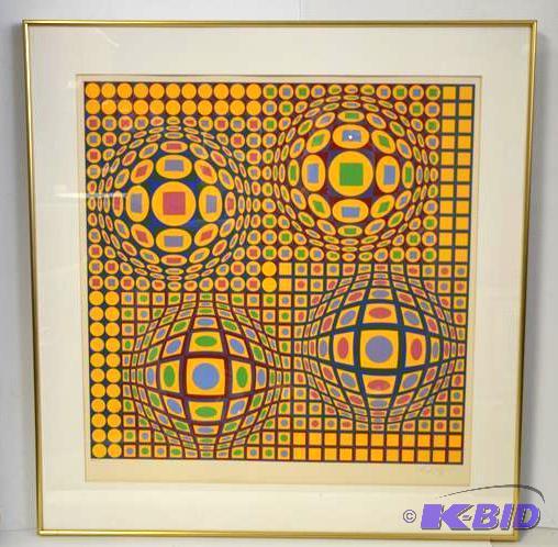 lot 62 image: &quotQuadrature" by Victor Vasarely 198...