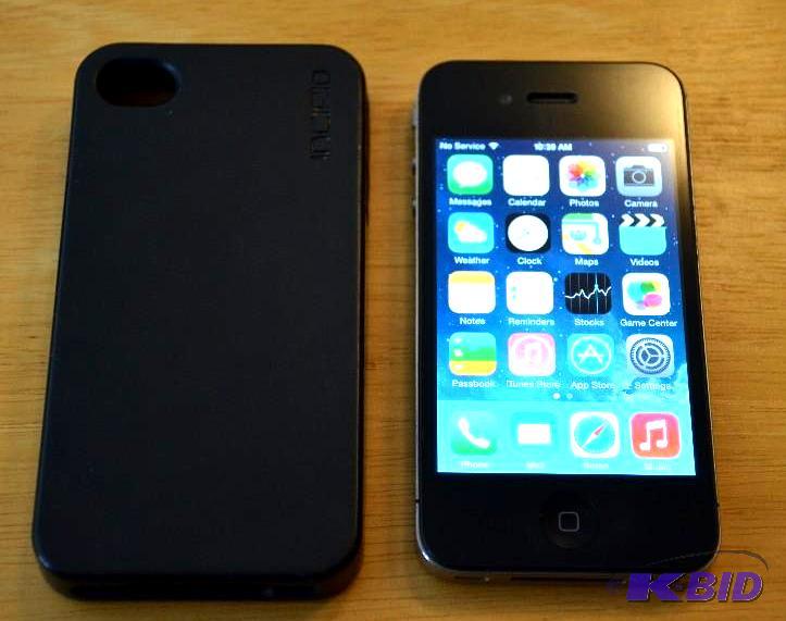 lot 92 image: iPhone 4 with case- ATT Phone no contract nee...