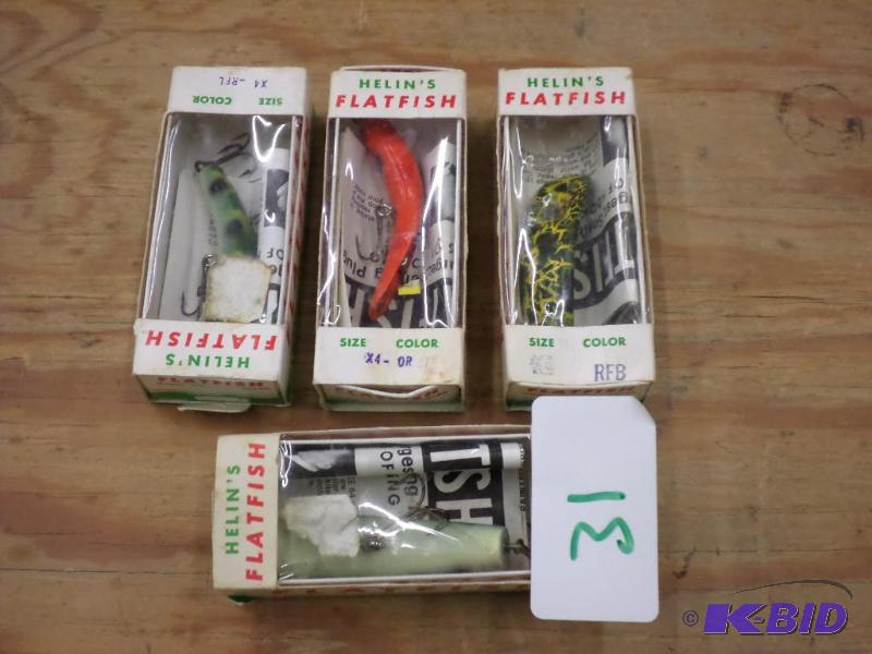 (4) Unused Helins Flatfish Lures...